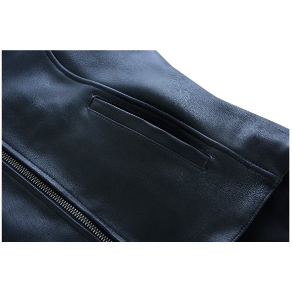 Ladies Racer Leather Jacket with Zip Out Liner - Picture 6 of 9